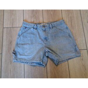 Vintage Tommy Hilfiger Women's Y2K Jean Shorts, Size 8. Light Wash, Carpenter